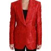 Dolce & Gabbana Single Breasted Floral Jacket 46 IT Women