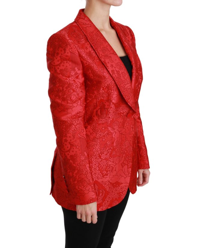 Dolce & Gabbana Single Breasted Floral Jacket 46 IT Women