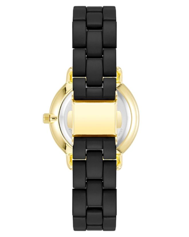 Gold Fashion Watch with Rhine Stone Facing One Size Women