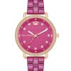 Rose Gold Fashion Watch with Rhine Stone Facing One Size Women