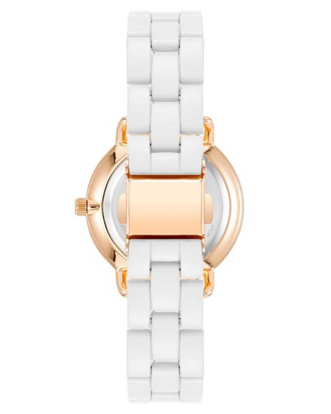 Rose Gold Fashion Watch with Rhine Stone Facing One Size Women