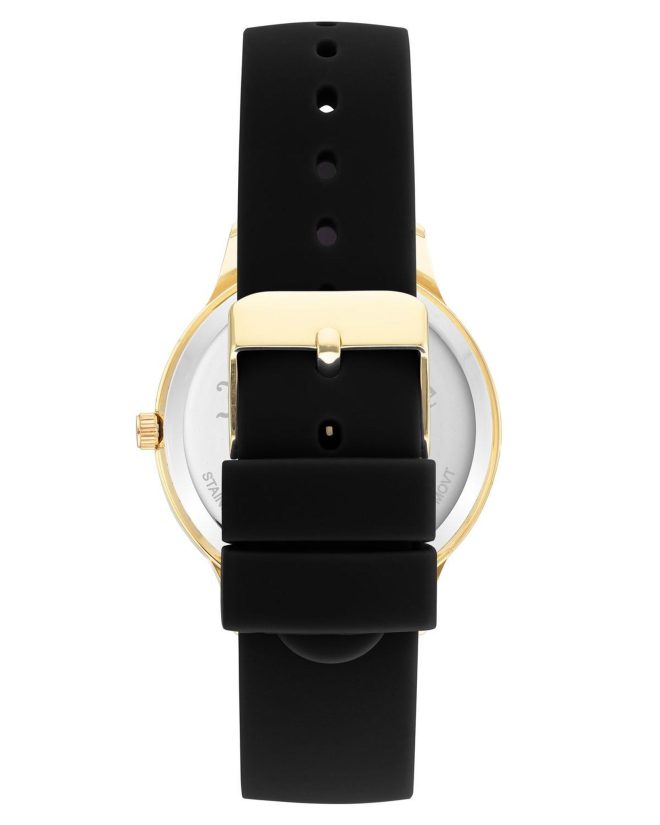 Gold Rhine Stone Fashion Watch with Quartz Movement One Size Women