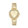 Gold Fashion Analog Watch with Rhine Stone Facing One Size Women