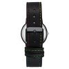 Black Leatherette Analog Fashion Watch with Pin Buckle Closure One Size Women