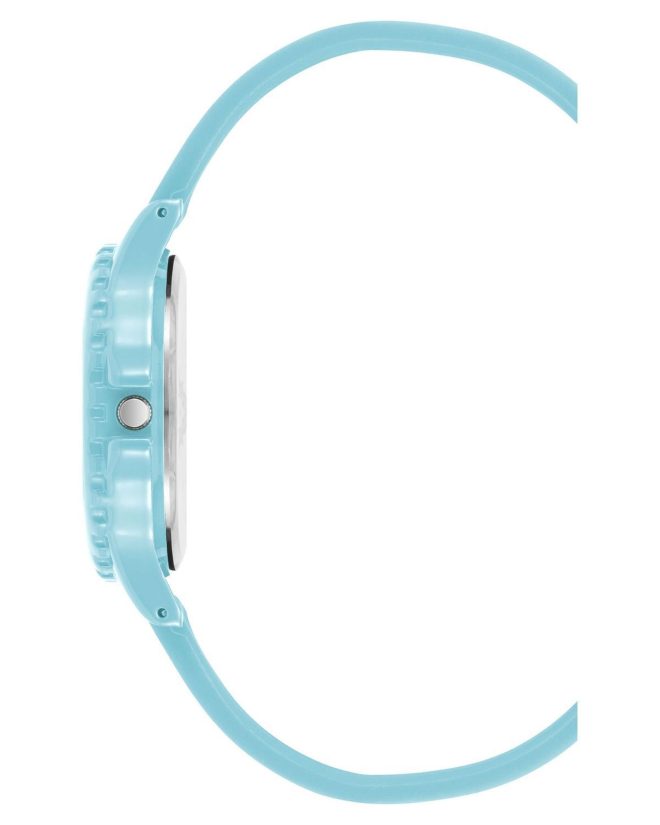 Blue Analog Fashion Watch with Rhine Stone Facing and Pin Buckle Closure One Size Women