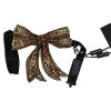 Gold Embellished Bowtie by Dolce & Gabbana One Size Women