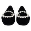 Black Crystal-Embellished Dolce & Gabbana Loafers 37.5 EU Women