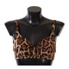 Brand New Dolce & Gabbana Leopard Print Silk Bra – 2 IT