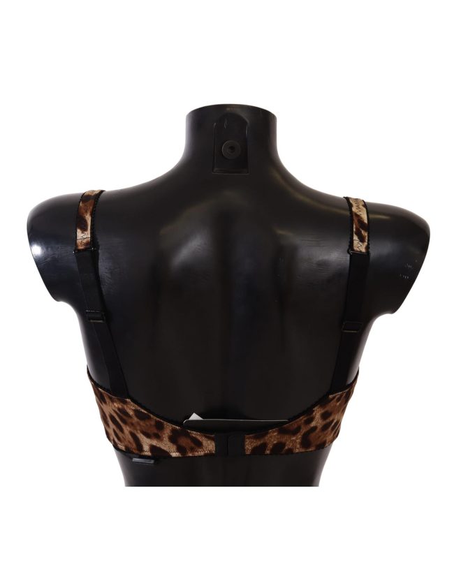 Brand New Dolce & Gabbana Leopard Print Silk Bra – 2 IT