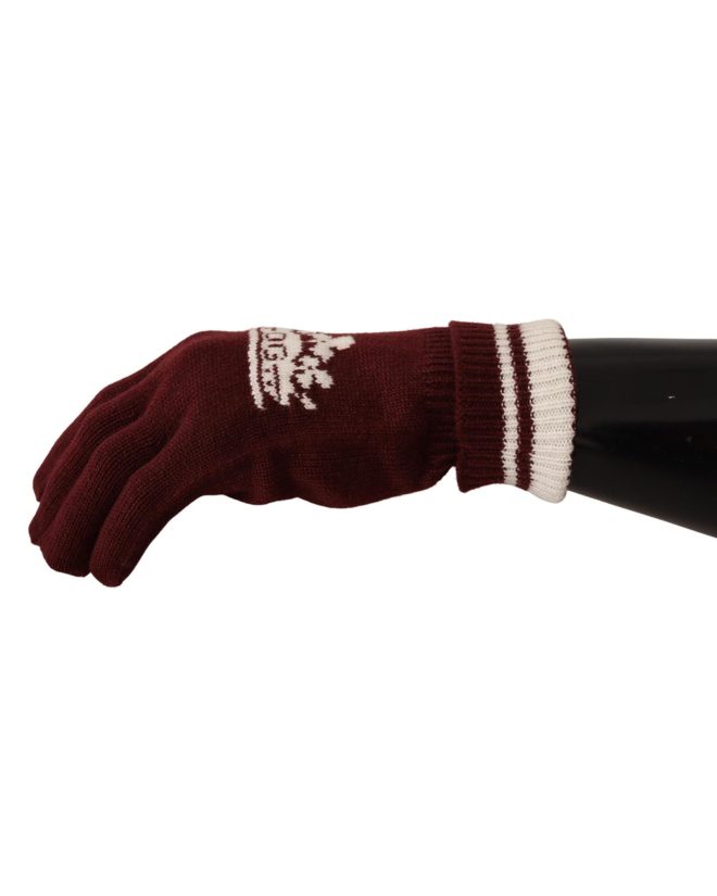 Patterned Cashmere Gloves with Byzantine Crown Detail – 9