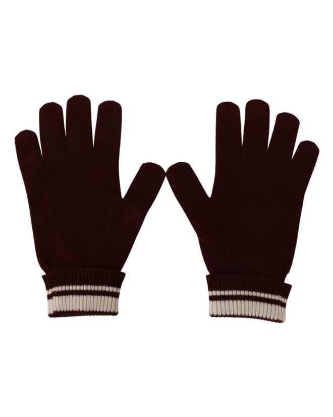 Patterned Cashmere Gloves with Byzantine Crown Detail – 9