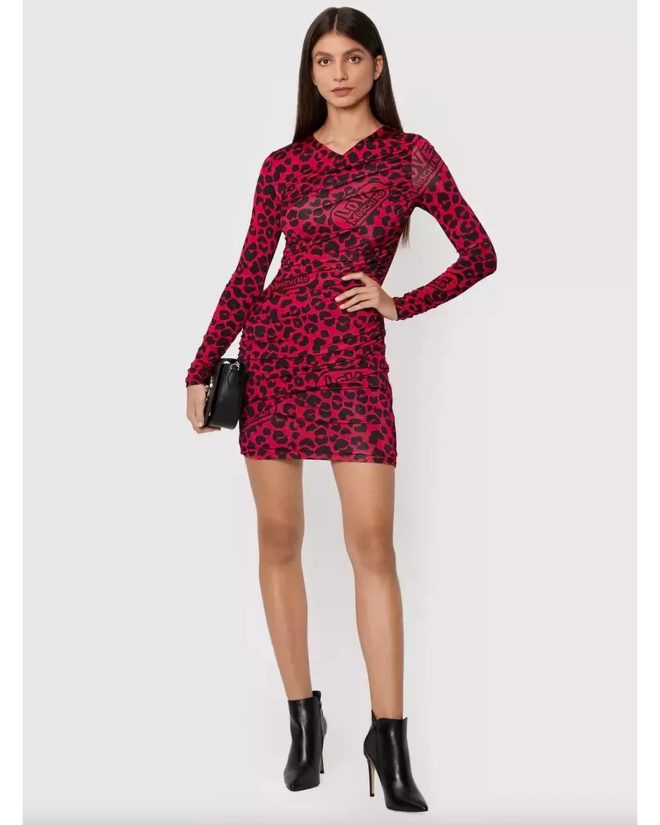 Love Moschino Leopard Texture Dress 40 IT Women