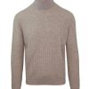 Cashmere Wool Blend Ribbed Turtleneck Sweater XL Men