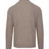 Cashmere Wool Blend Ribbed Turtleneck Sweater XL Men