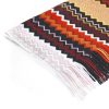 Geometric Pattern Fringed Scarf with Vibrant Colors One Size Women