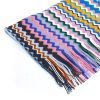 Geometric Pattern Fringed Scarf One Size Women