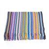 Geometric Pattern Fringed Scarf One Size Women