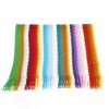 Geometric Pattern Fringed Scarf One Size Women