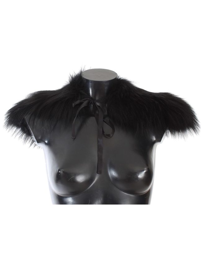 Black Fox Fur Shoulder Wrap by Dolce & Gabbana – 38 IT