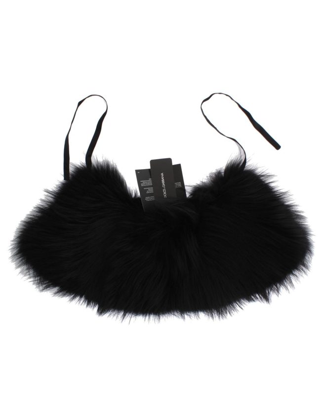 Black Fox Fur Shoulder Wrap by Dolce & Gabbana – 38 IT