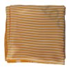 Striped Square Silk Scarf with Portocervo Print One Size Women