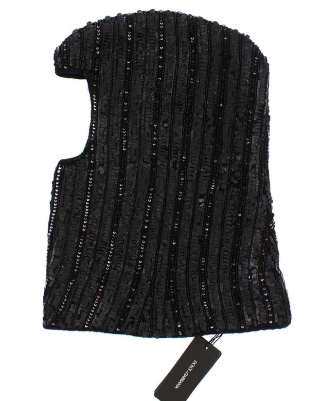 Knitted Sequined Hooded Scarf Wrap by Dolce & Gabbana One Size Women