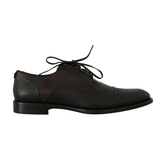 Brown Leather Laceup Dress Shoes by Dolce & Gabbana 40 EU Men