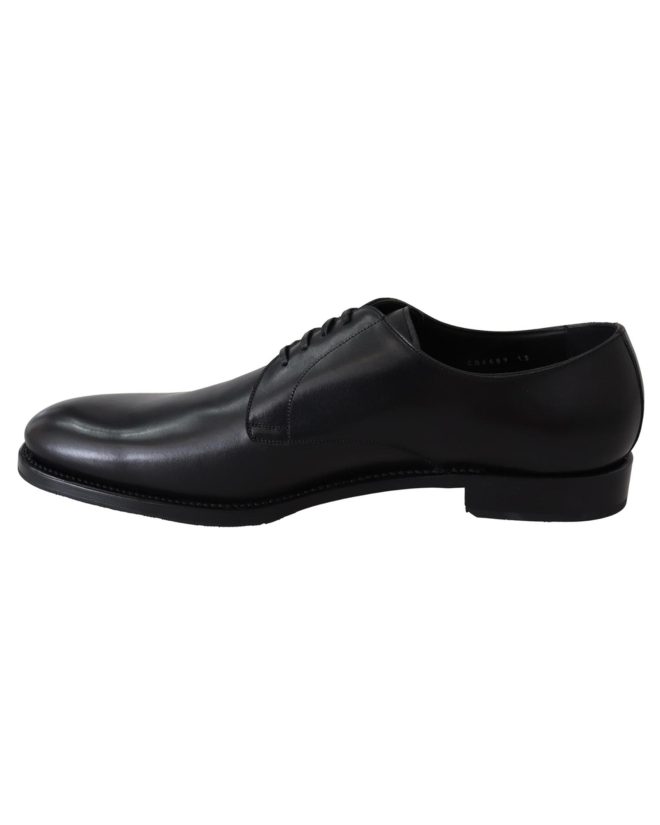 Handcrafted Black Leather Derby Dress Formal Shoes – 39.5 EU