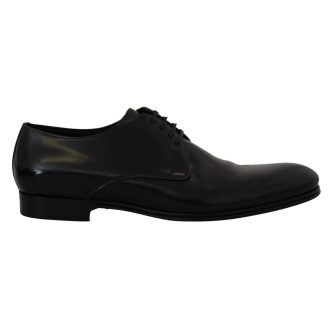 Derby Dress Formal Shoes with Leather Sole and Logo Details Men