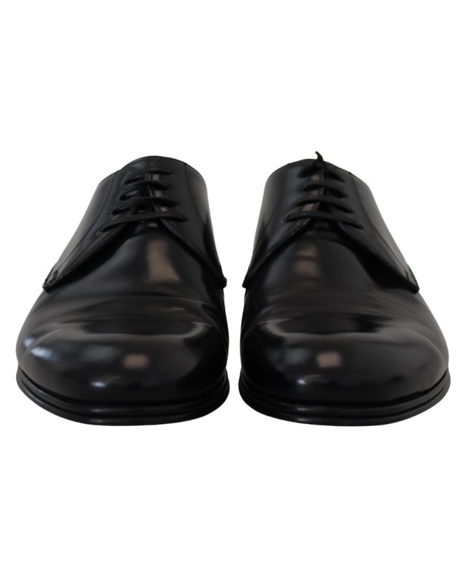 Derby Dress Formal Shoes with Leather Sole and Logo Details Men – 42.5 EU