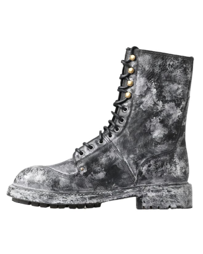 Gorgeous Dolce & Gabbana Lace Up Boots with Logo Details 40 EU Men