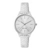 Silver Stainless Steel Analog Quartz Womens Fashion Watch One Size Women