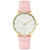 Gold Fashion Analog Quartz Womens Watch with Leatherette Strap One Size Women