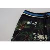 Black Volcano Print Knee Length Shorts by Dolce & Gabbana 44 IT Men