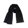 Monogram Fringed Hems Scarf One Size Men