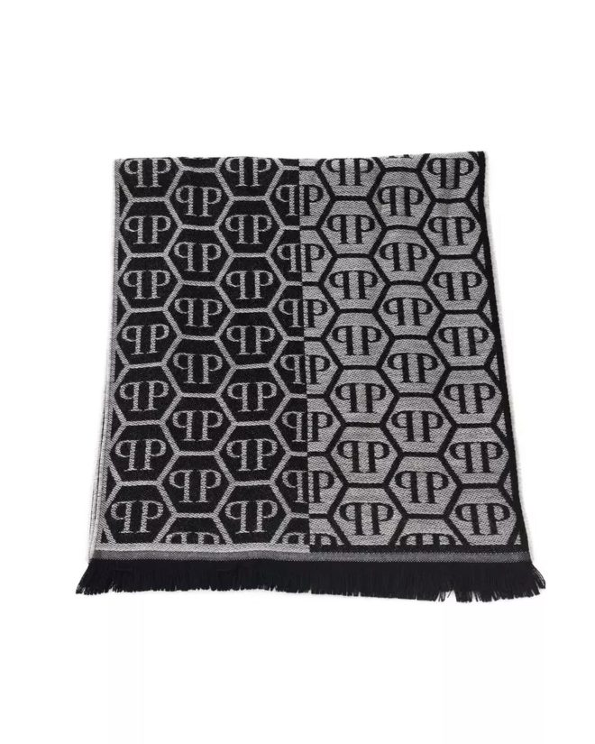 Monogram Fringed Scarf One Size Men