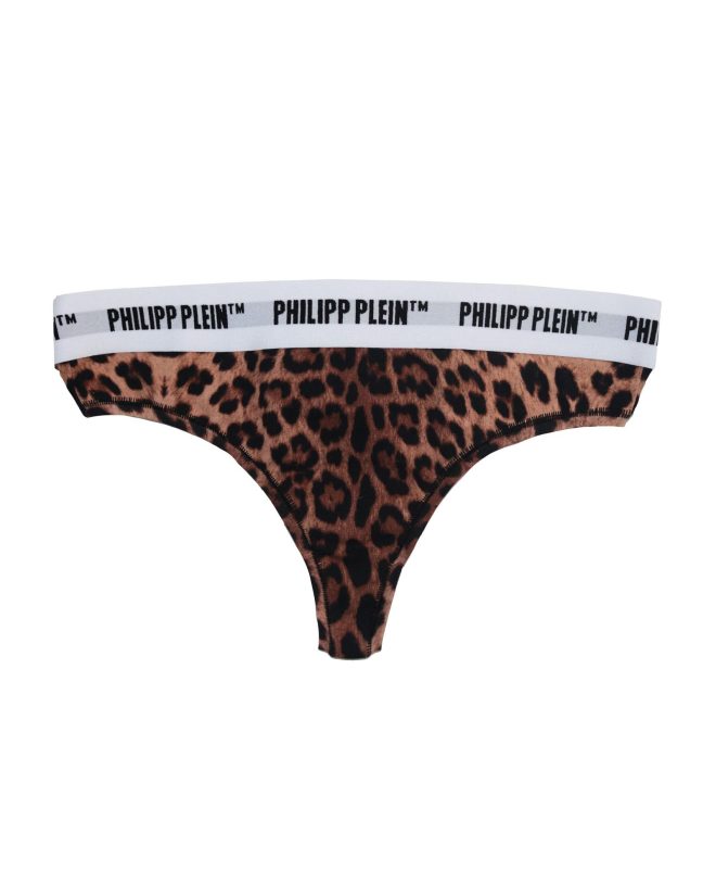 Leopard Print Thong Set by Philipp Plein (2-Pack) – M