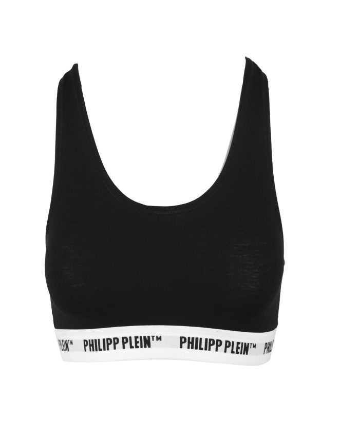 Philipp Plein Black Thong – Elastic Logo Detail (2-Pack) XL Women