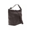 Leather Shoulder Bag with Adjustable Strap and Logo Detail One Size Women