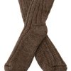 Womens Knit Over the Calf Socks with Logo Detail One Size Women