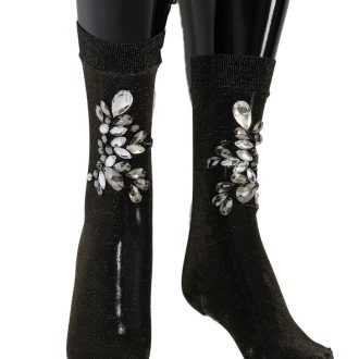 Embellished Stretch Mid Calf Stockings by Dolce & Gabbana Women