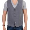 Costume National CNC Gray Cotton Blend Casual Vest 48 IT Men