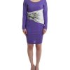 Floral Applique Longsleeved Dress by Class Cavalli 44 IT Women