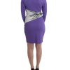 Floral Applique Longsleeved Dress by Class Cavalli 44 IT Women