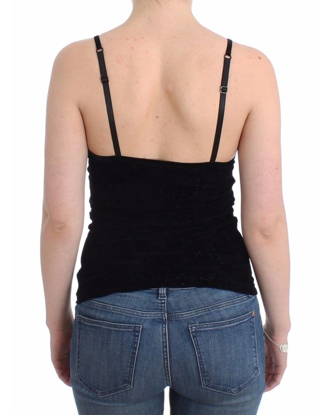 Authentic Ermanno Scervino Lingerie Black Cami Top 42 IT Women