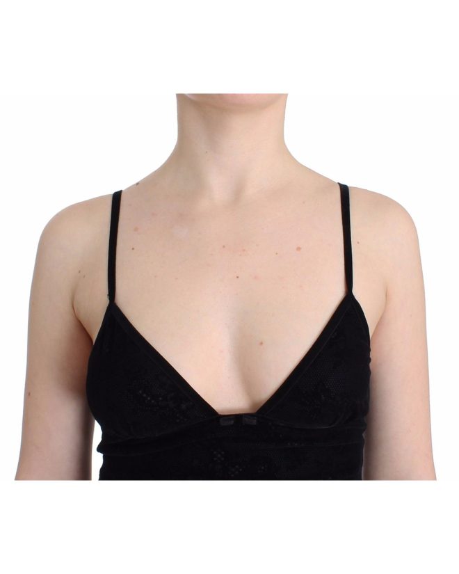 Authentic Ermanno Scervino Lingerie Black Cami Top 42 IT Women