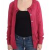 Authentic John Galliano Pink Wool Cardigan with Logo Details Women – M