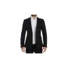 Black Silk and Linen Blend Two Button Slim Fit Blazer Jacket 48 IT Men