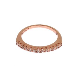 NIALAYA 18K Gold Plated Ring with Clear CZ Crystals Women