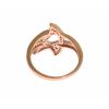 Authentic NIALAYA Pink Gold Plated Ring with Clear CZ 56 EU Women